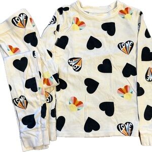 Old Navy Love Heart Pajamas - Black and White